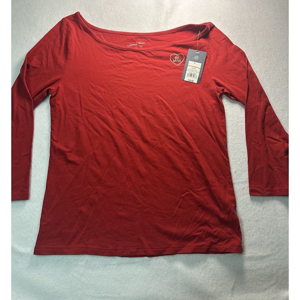 Universal Thread Women's Red Long Sleeve Shirt Size L NWT